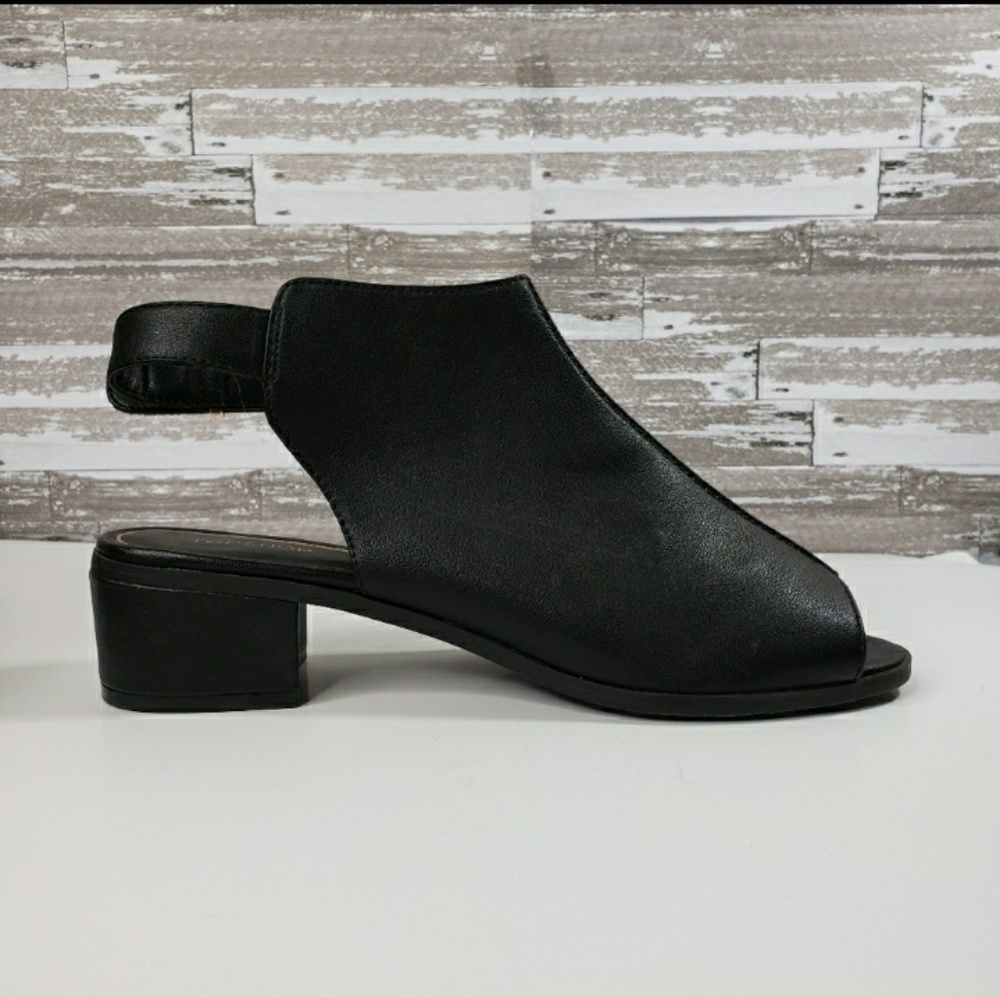 Top Shop Black Open Toe Sandals - Picture 5 of 8
